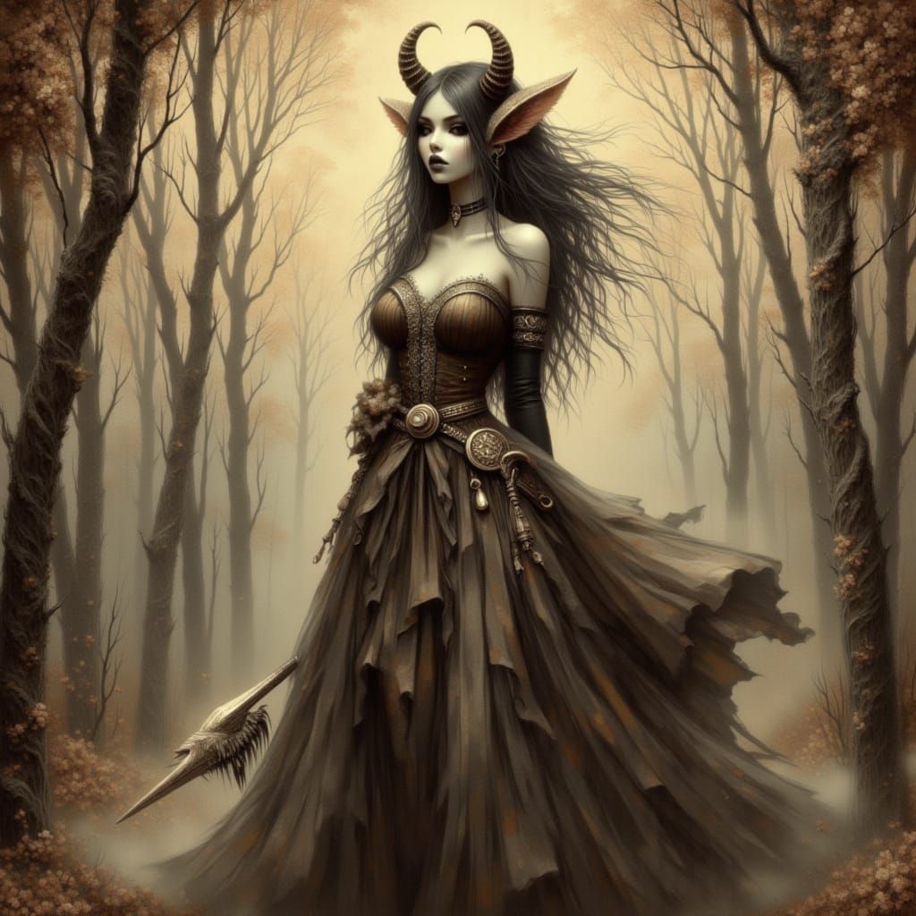 Gothic Princess Portrait in Dark Fantasy Style