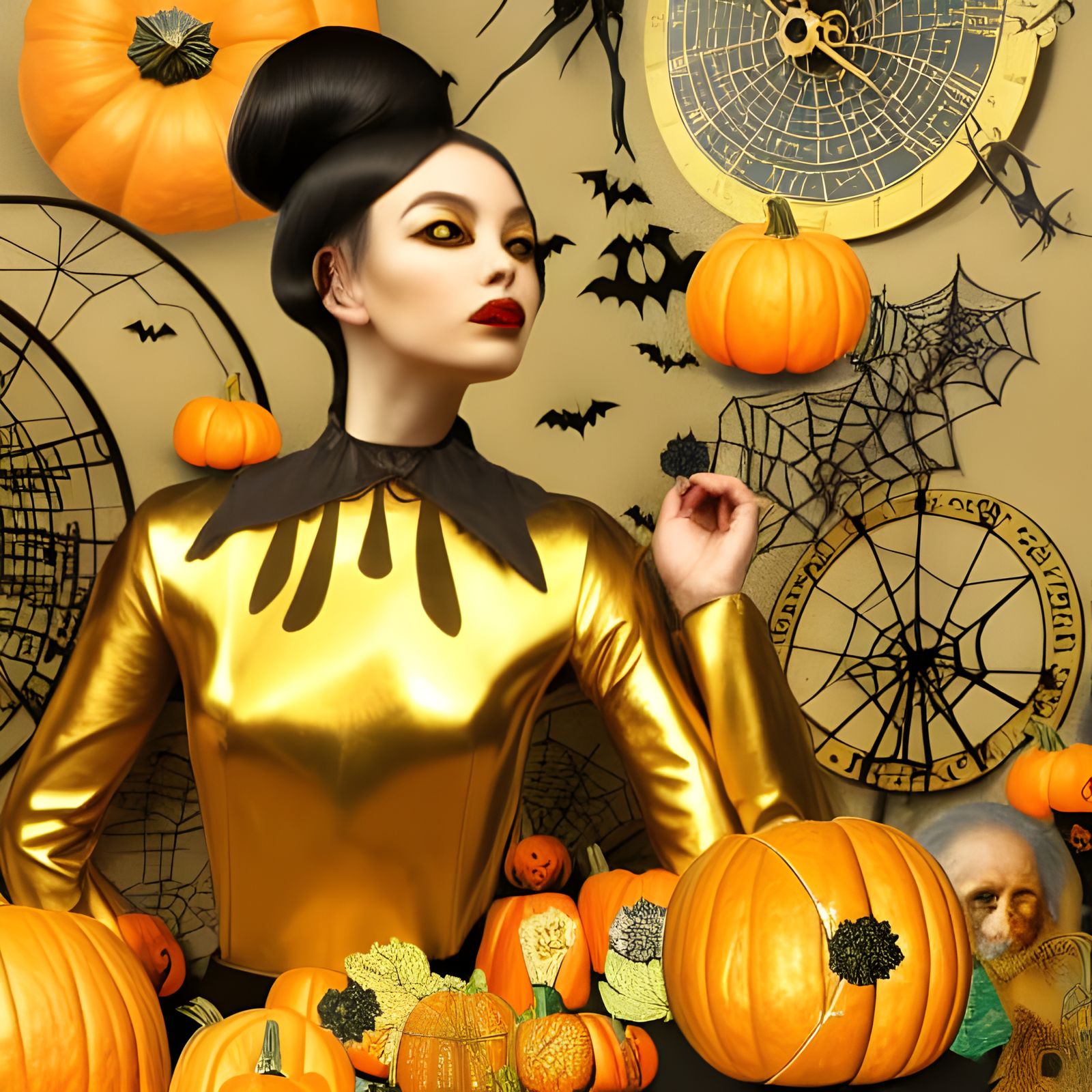 Afrofuturist Space Witch in Studio Ghibli Style