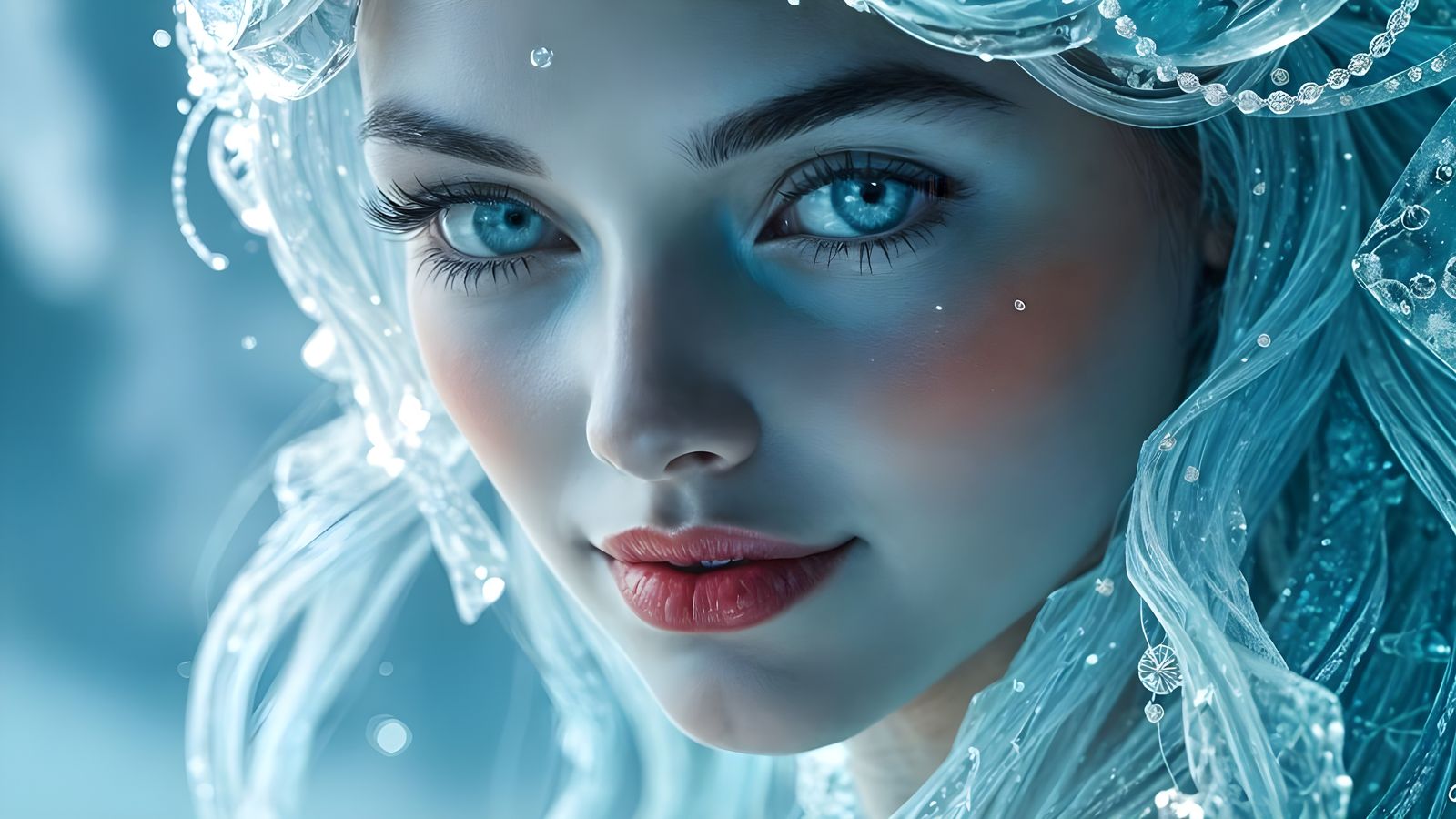 Breathtaking Ice Goddess of Transcendent Beauty