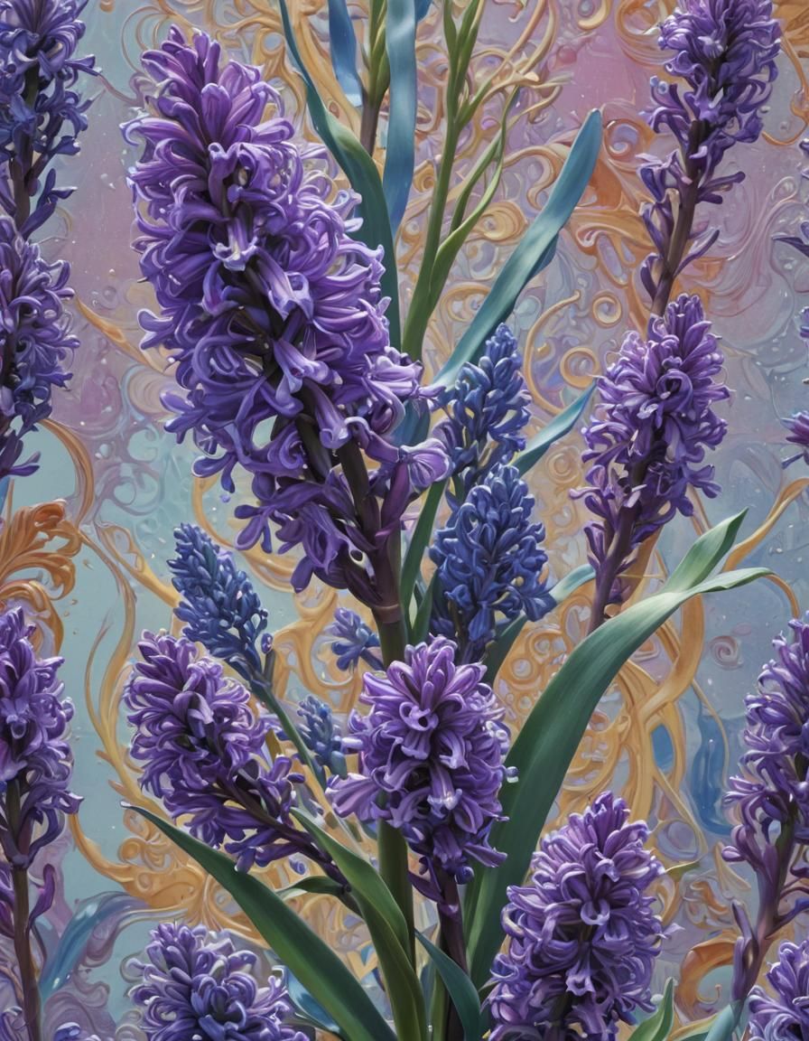 Hyacinth in Pop Art Gouache Explosion