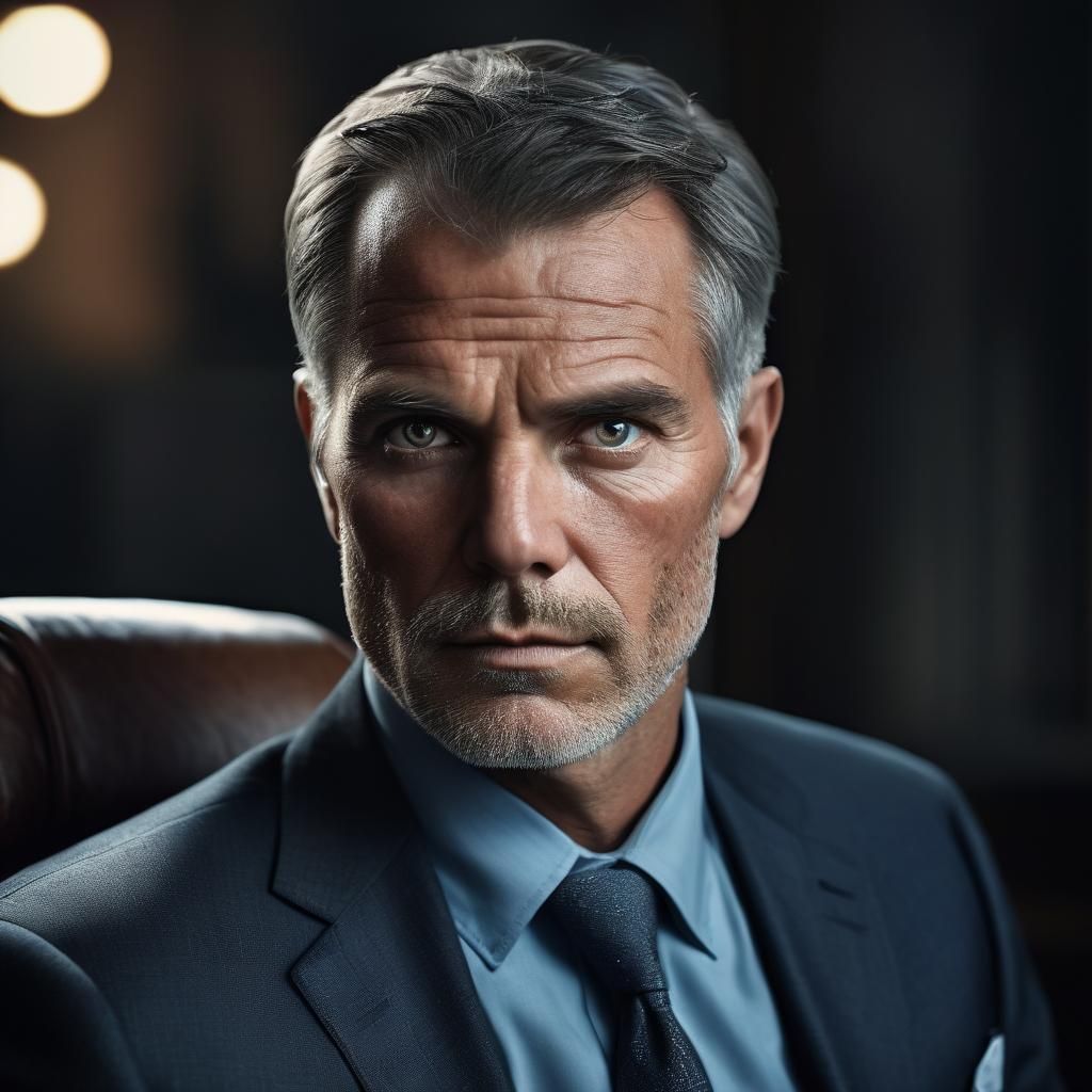 Confident Businessman Portrait in High-Key Lighting