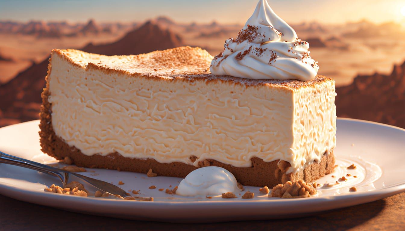 Hyperrealistic Snickerdoodle Cheesecake Slice