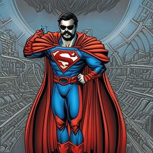 Nietzsche as Superman in Comic Book Art
