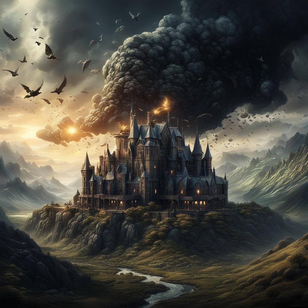 Epic Battle Scene: Dramatic Digital Matte Painting