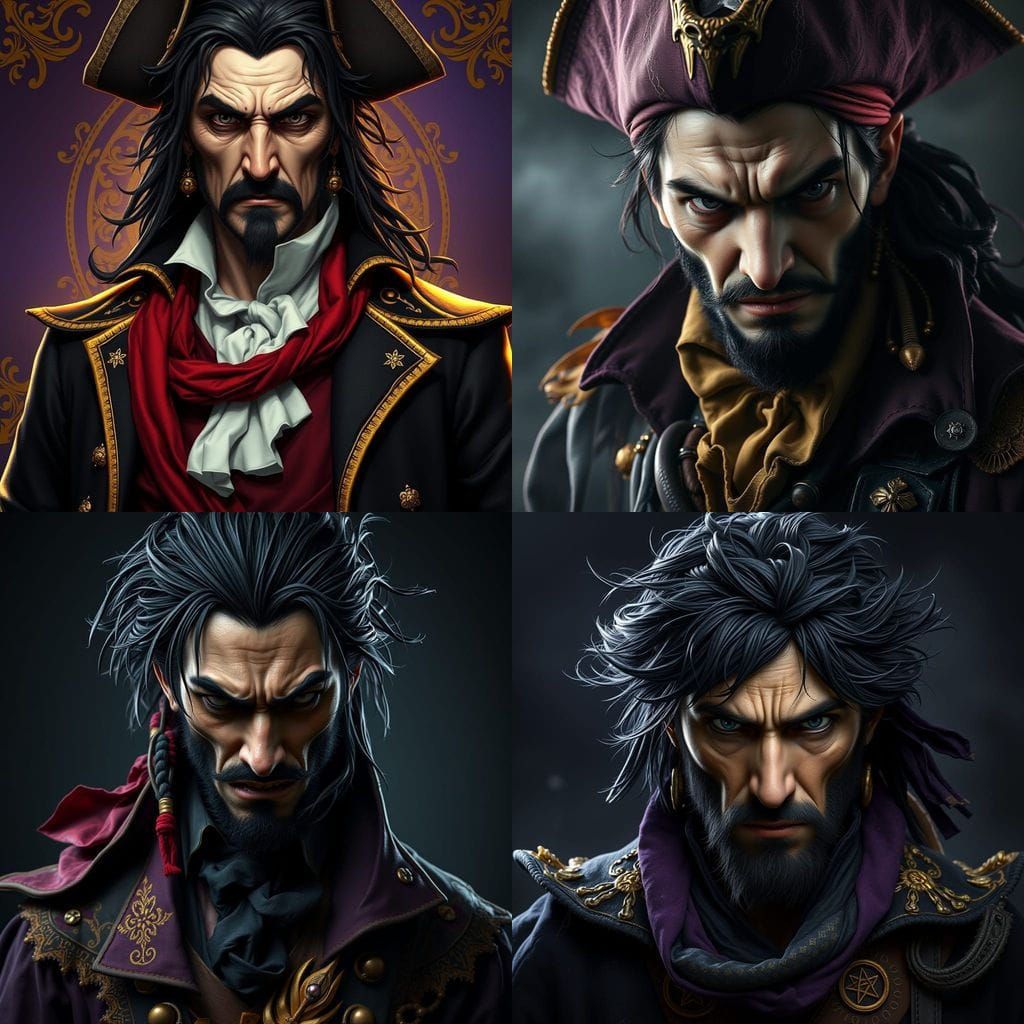 Dark Fantasy Pirate in Victorian Regalia