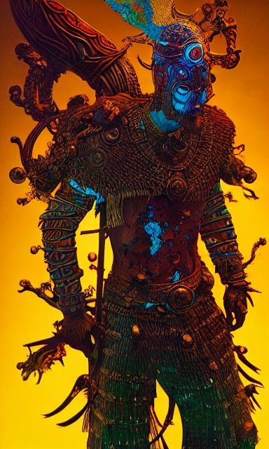 Epic Viking Zombie God in Graphic Novel Style