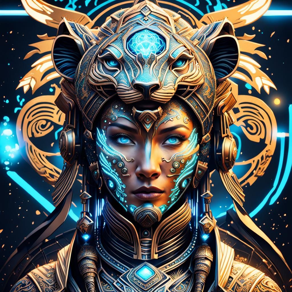Cyber Lioness Helmet
