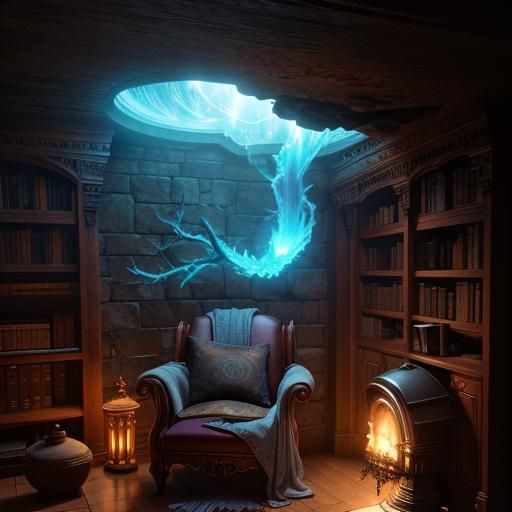 Spectacular Hybrid Library Design in Detailed Matte Painting