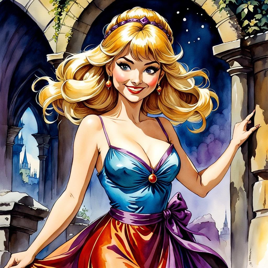 Cute Madam Mim transformation into young stunning maid