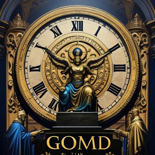 Abstract Deity Embodies the Concept of Time