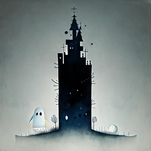 Ethereal Ghost Emerging from Storybook