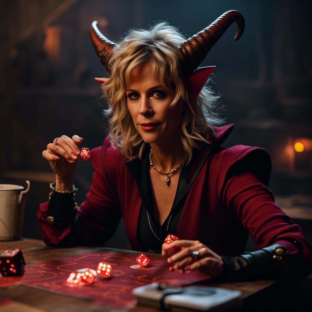 Meg Ryan as Tiefling RPG Cosplayer