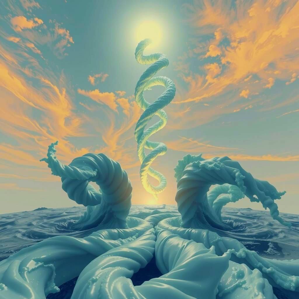 Dynamic Swirling Vortex Abstract Art