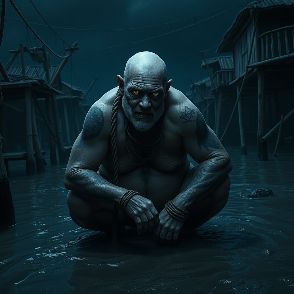 Pirate Bosun Consumed by Dark Fantasy