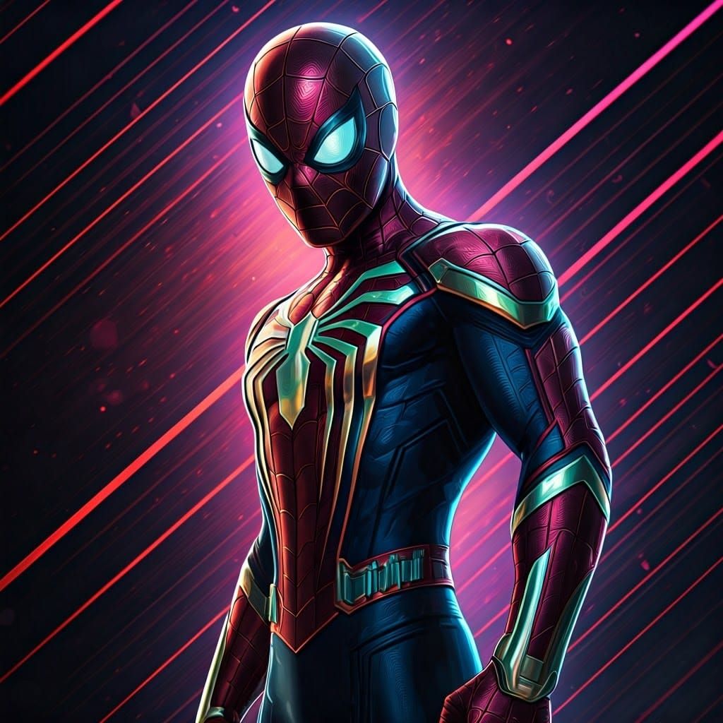 Spider-Man Nanotechnology Suit in Anime Style