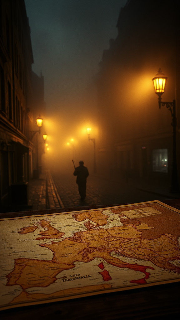 Victorian London Fog: A Cinematic Street Scene