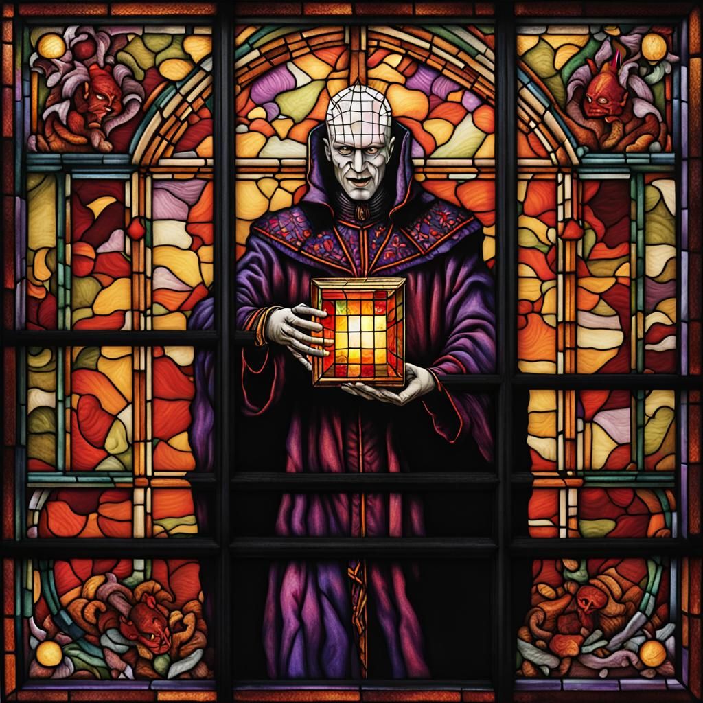 Pinhead as High Priest in Stained Glass