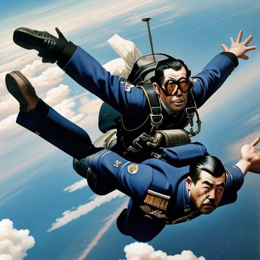 Emperor Hirohito Skydiving