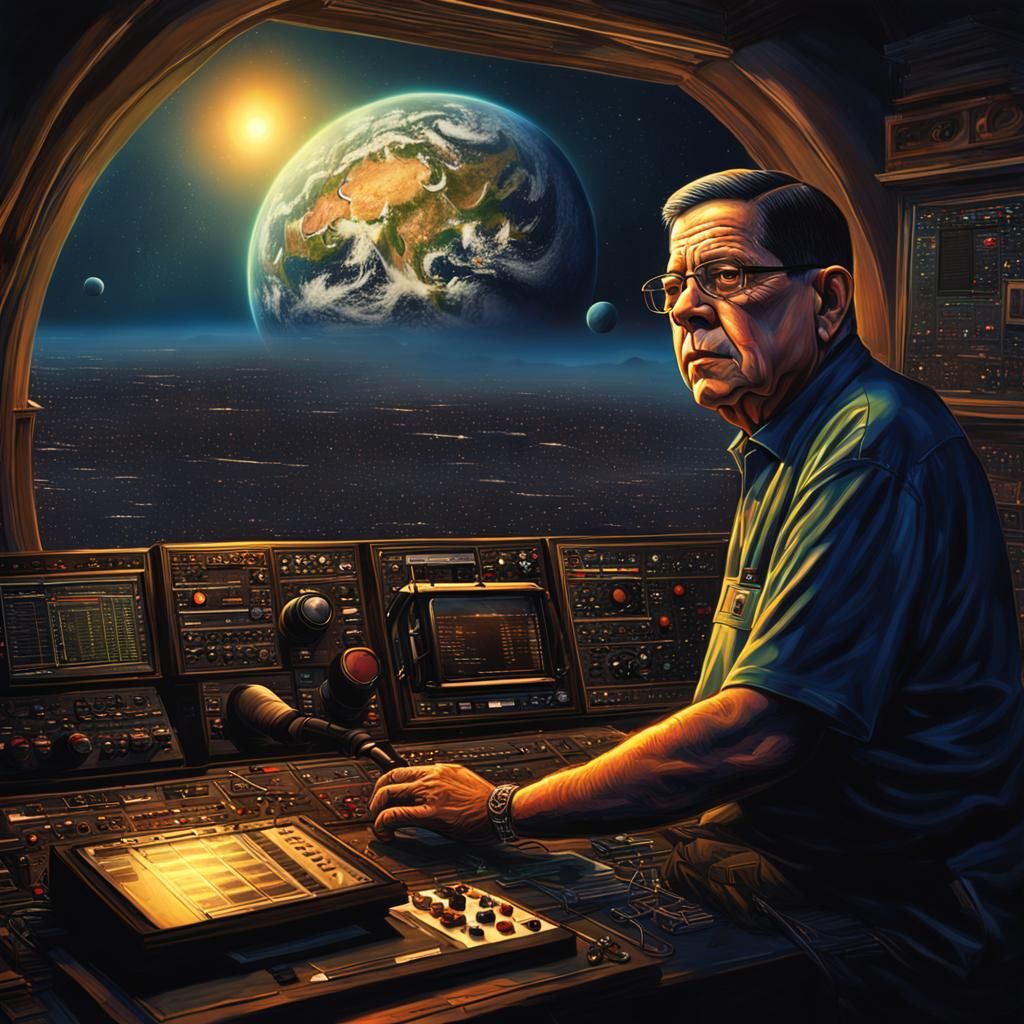 Art Bell at 2 AM: Hyperrealistic 3D Concept Art
