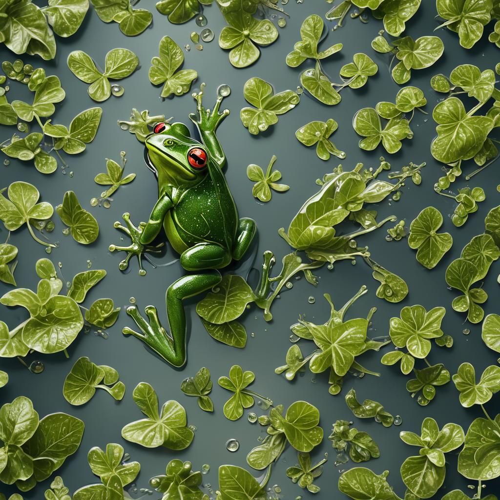 Diane's Glass Frog: Fantastical Artstation Painting