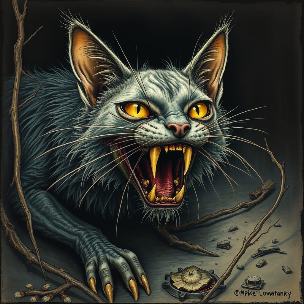 Decaying Feline Emerge from Pet Sematary in Dark, Eerie Etch...