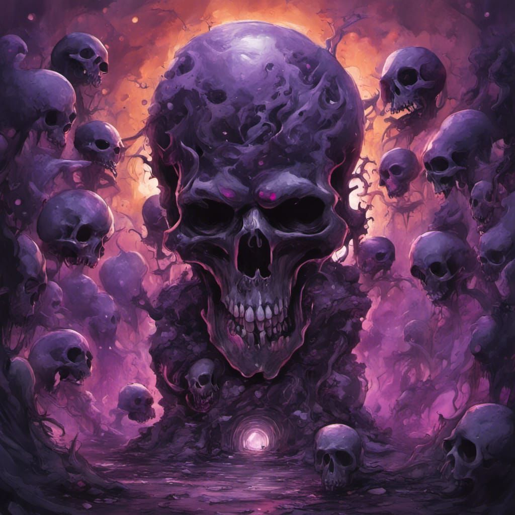 Demonic Domain Expansion in Graffiti Art Style