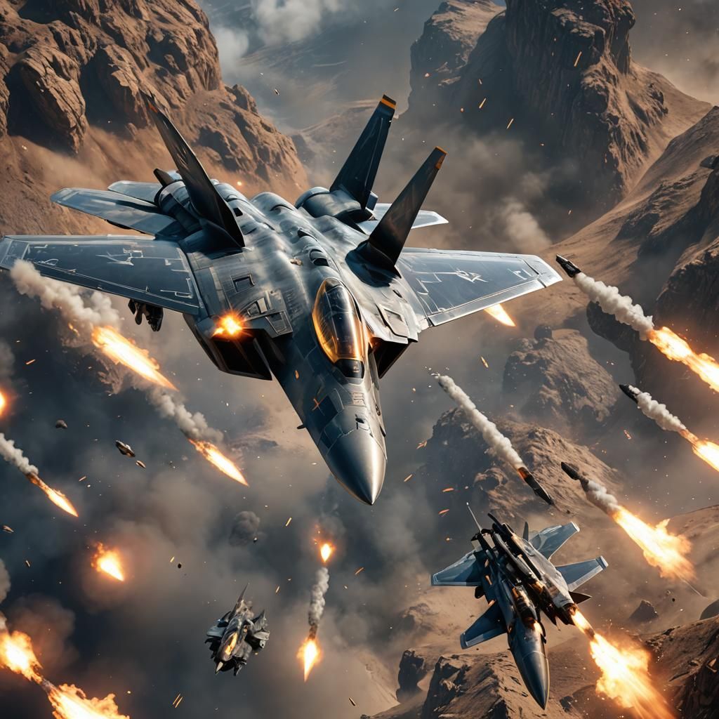 F-22 Fighter Jet Fires Vulcan Shells in 3D
