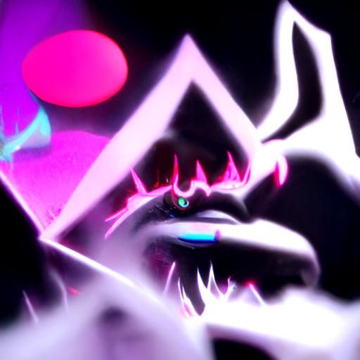 Demon Prince in Synthwave Neon Retro Style