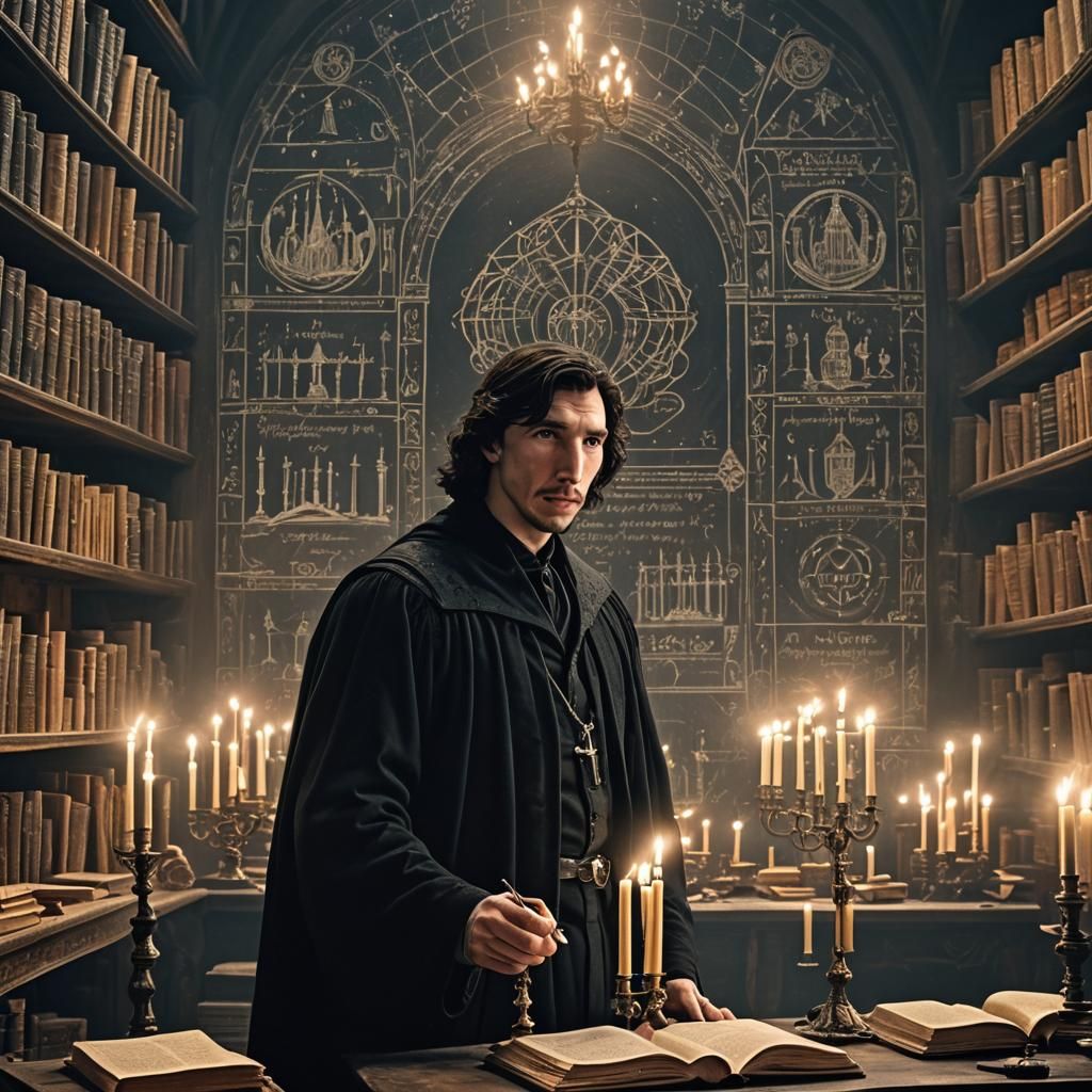 Adam Driver as Hogwarts Professor, Fantasy Concept Art