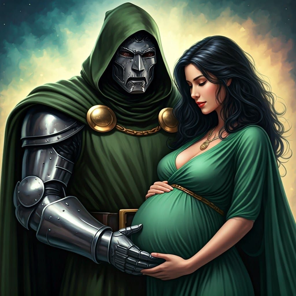 Doctor Doom's Tender Moment with His Pregnant Wife