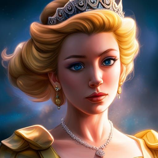 Hyperrealistic Princess Peach Portrait in Cinematic Style