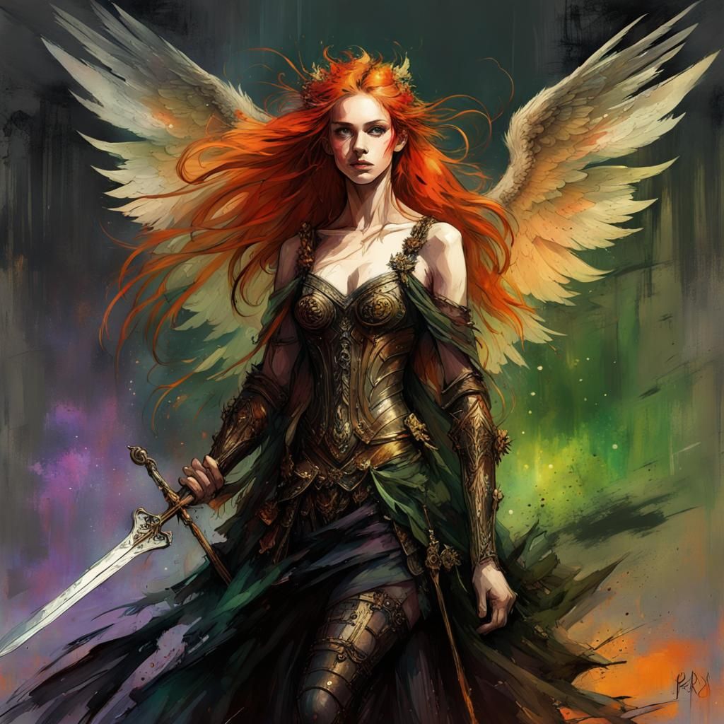 Enchanted Gothic Fairy Queen with Sword