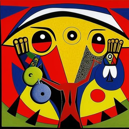 Abstract Surreal Art Inspired by Janco, Klee