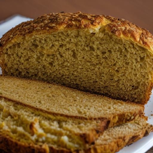Golden Crust Lariano Bread in Macro Food Photo