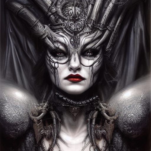 Goddess of Pain: Dark Beauty Portrait in 8K