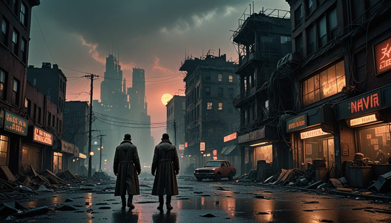 Dystopian Exoplanet Survivor, Toxic Sunset Haze