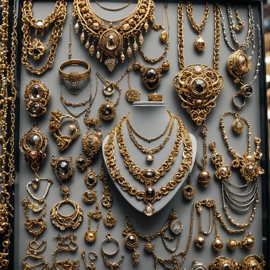 Luxurious Gyaru Jewelry in Hyperrealistic Detail