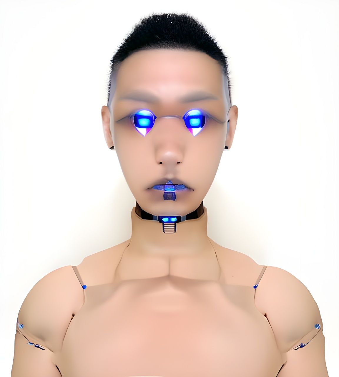 Blue Cybernetic Mecha