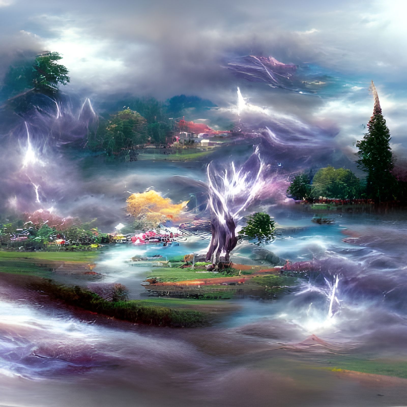 Pokémon like creatures 4,  landscape