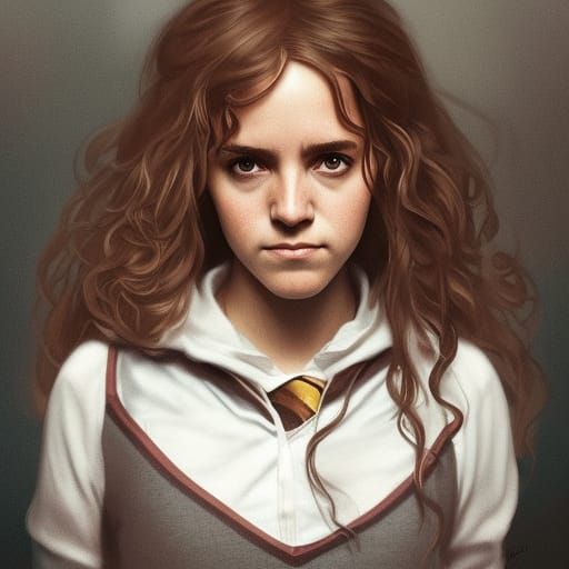 Hermione Granger From Harry Potter In Hogwarts Uniform