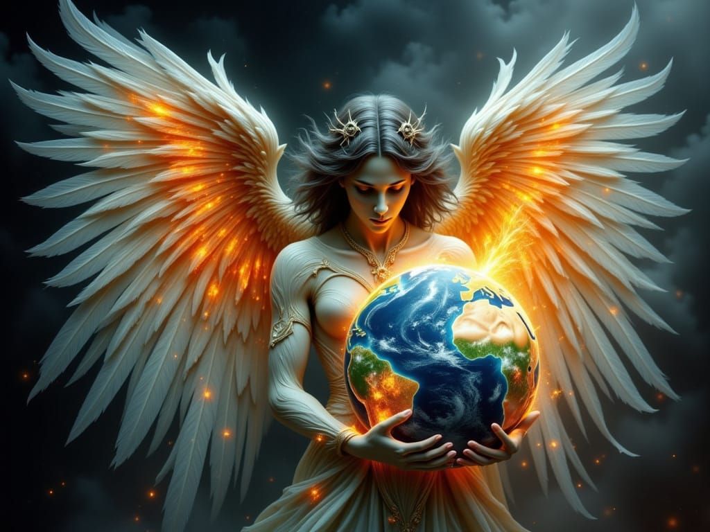 Angel Protects Earth From Chaos From Space