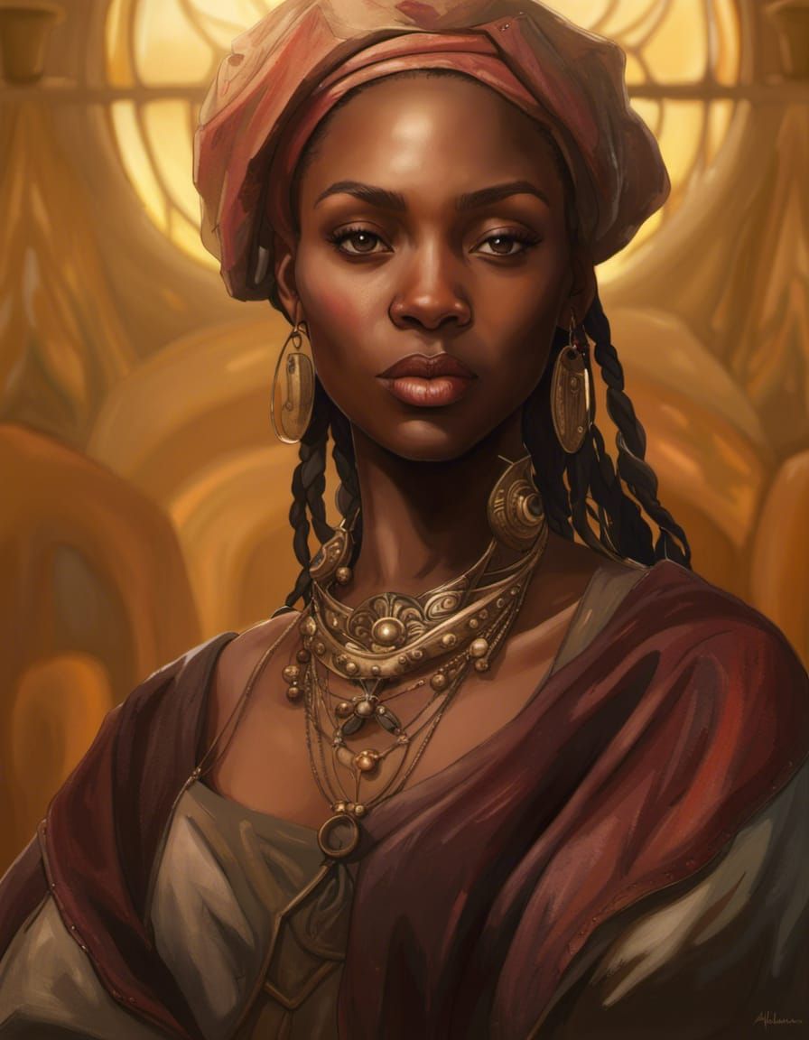 Renaissance African Alchemist: Detailed Portrait