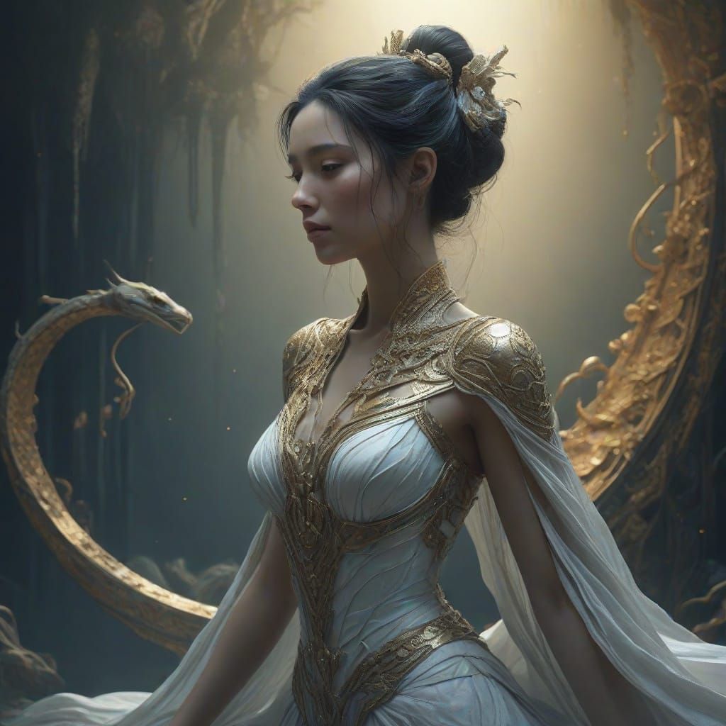 Maiden of Enchanted Serpentine Beauty