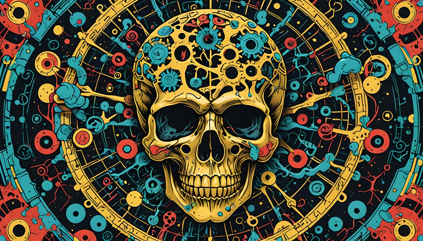 Pop Art Skull: Fungus, Disease, and Depression