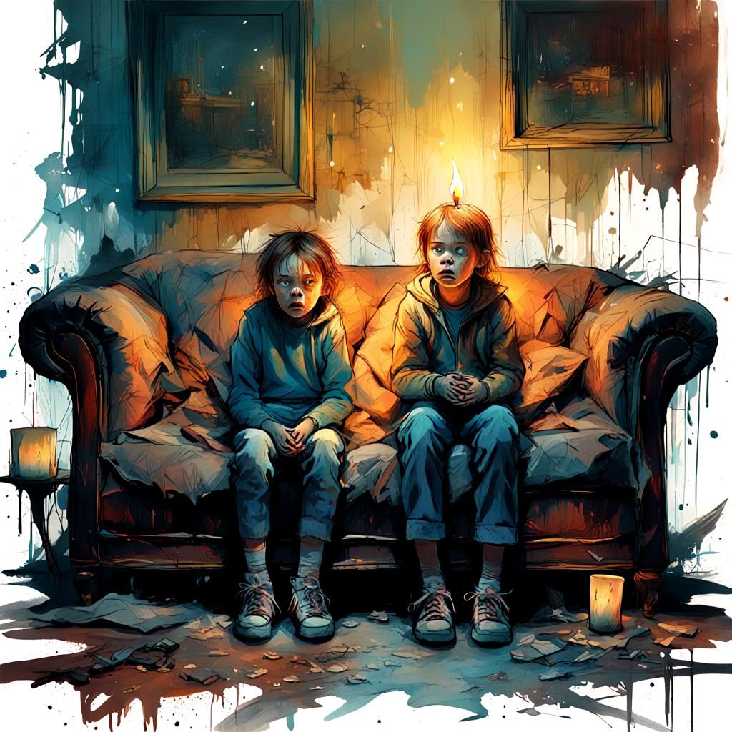 Child's Anger Reflected in Stormy Aura