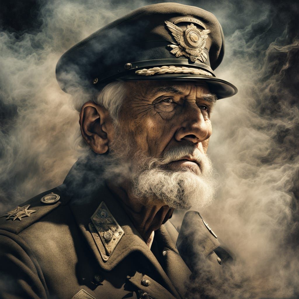 War-Torn Veteran in Haunting Hyperrealism