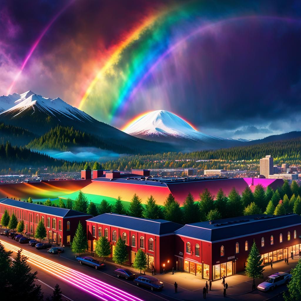 Luminescent Rainbow Logo for Bellingham Music Festival