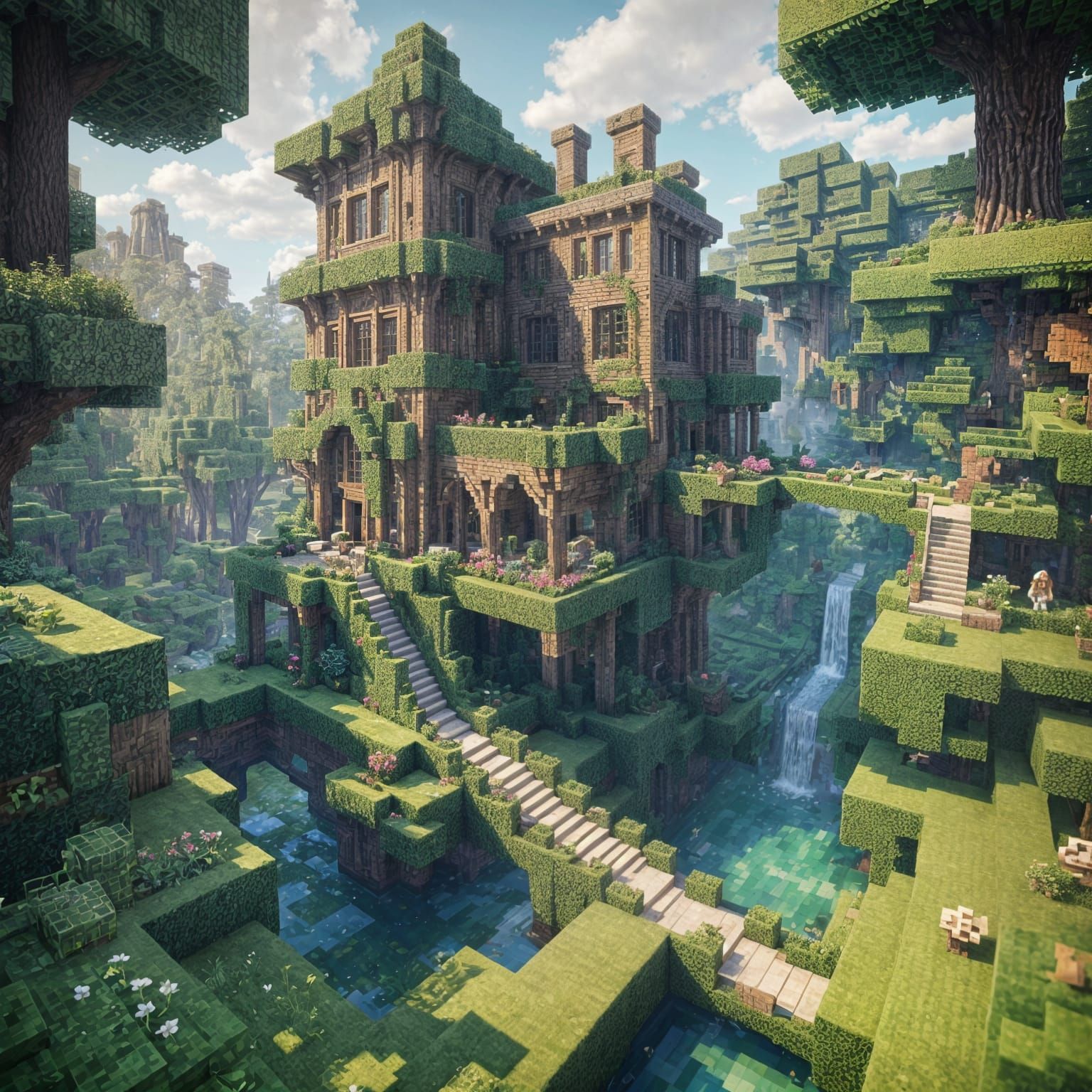 Mystical Woodland Mansion in Minecraft