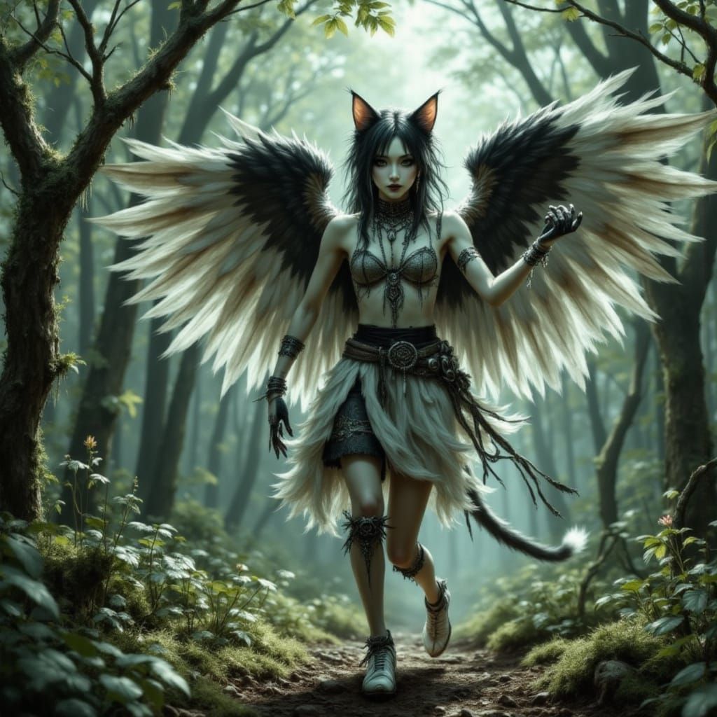 Feline Angel in Visual Kei Style