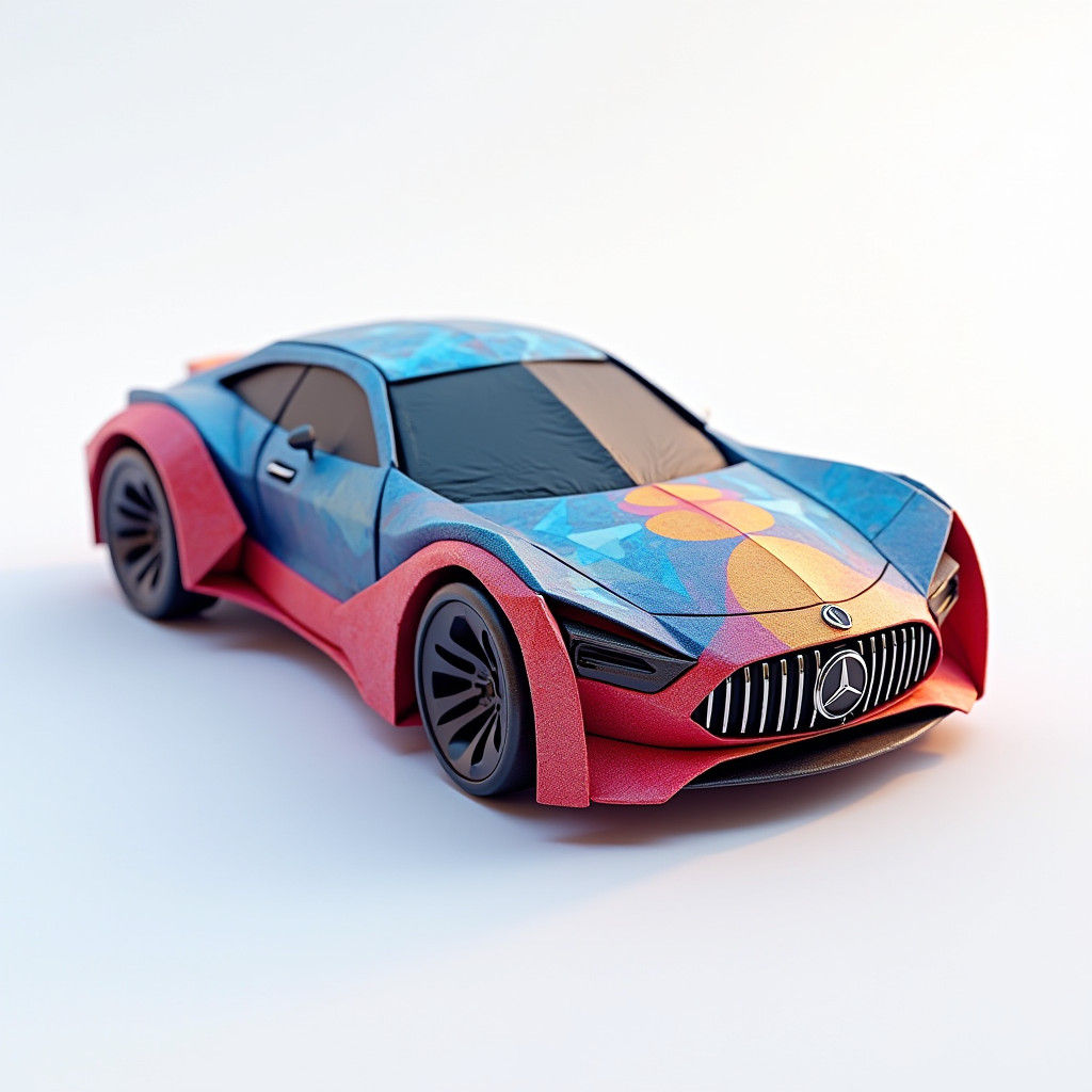 Origami Mercedes-Benz 2024: 3D Concept Art